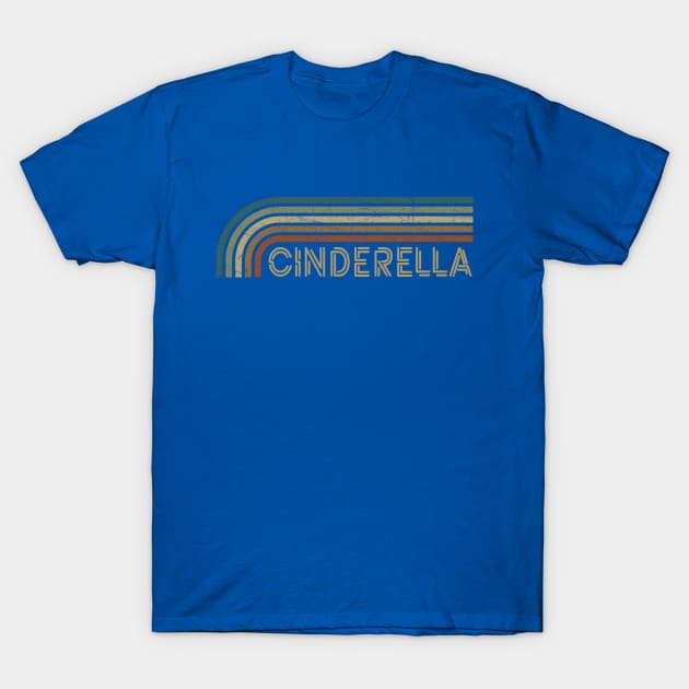 Cinderella Retro Stripes T-Shirt by paintallday